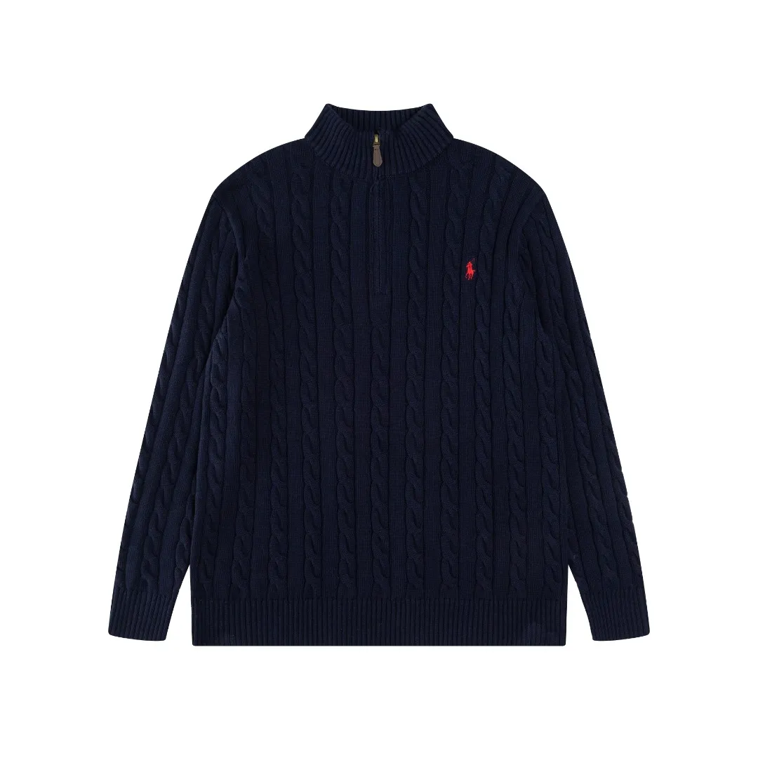 P236 #R92 RALPH LAUREN Ralph Lauren fifteen colors classic small label embroidery logo turtleneck pullover half-zip knitted cable sweater with high-density LOGO embroidery on the chest and original customized tag accessories. Made of pure cotton yarn, pure cotton is skin-friendly and comfortable, small label war horse embroidered twist turtleneck sweater 🐎 high quality, follow the blogger to learn how to wear it! Let’s buy a Ralph Lauren cable sweater. It’s a super hard-to-find series after it became popular. It’s hard to find one on the official website. It’s simple and practical to wear, with a lazy and loose feel. The thickened fabric has more texture, feels soft and delicate, and has a loose fit. Whether worn alone or layered, you can wear different styles of fashion with just one piece!   Size：XS S M L